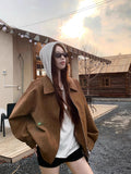 Vintage Velvet Jacket Women 2025 Autumn And Winter New Burst Loose Thin Collar Casual Jacket