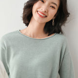 Wool Blended 2026 Autumn And Winter New Women's Round V. Collar Loose Short Jacket On The Head Of The Bottom Knitting Sweater