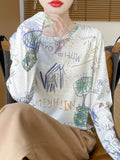 Lyselle Tians 2026 Spring And Summer Ms. Tie-Dye Short Leisure Collar Long-Sleeved Bottoming Shirt Try To Catch Up Jacket