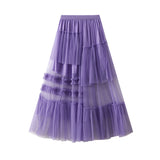 Fashion Sweet Cake Skirt New Design Sense Irregular Skirt Dream Mesh Dress Women 8021