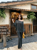 Lazy White With Long-Sleeved T-Shirts For Spring Bat Sleeves Casual Sunscreen Shirts For T-Shirts