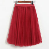 2025 Spring And Summer New Net Yarn Skirt Sweet Princess Dress Tau Yarn Skirt Thorny Skirt Mid-Long Skirt Fairy #8042