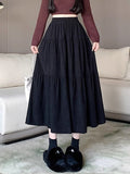 Cake Skirt Half Dress Autumn And Winter Woman 2025 New Pear-Shaped Body Shaded Thin A-Character Skirt Casual Temperament Half Skirt
