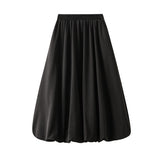 Japanese And Korean Vintage Flower Tacarflies Lantern Skirts Women's Autumn Lazy Casual A-Word Balloon Pample Skirt 2223