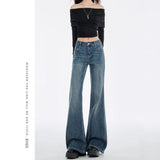 Vintage Blue Tud Jeans Women Autumn New 2025 Babes Thin Not Tug Tug Thighs