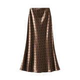 Wave Half-Dress Girl Spring New High-Waist Temperament Straight Bag Hip Skirt Winter Skirt Long A Skirt 9859