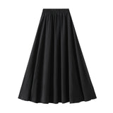 A-Word Half-Dress Girl Spring And Summer Thin 2025 New High-Waisted Feeling Relaxed Leisure Big Swing Dress 9926