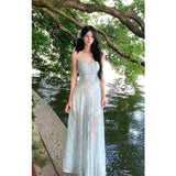 Gentle Wind And Snowflake Hanging Dress Suit Women's Summer Thin Sunscreen Cardigan Hottie Waist Long Skirt