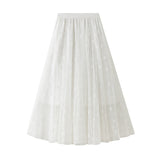 Planted Velvet Butterfly Net Yarn Half-Dress Woman Spring New Long-Waisted Fairy A Skirt 2903