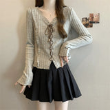 Vintage Long-Sleeved Knitted Shirt Women Autumn New High-End Feel Inside The Bottom MM Cover Thin Top