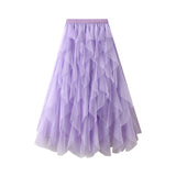 2025 Net Dress Cake Skirt Skirt Super Fairy Hanging Yarn Dress Princess Skirt Pink Sea Grass Skirt Autumn 030303