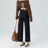 Straight Jeans Women 2025 Summer Trend With New High-Rise Thin Small Man Nine-Point Cigarette Tube Pants