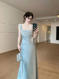 High-End Sapphire Set Of Sapphire Light Luxury Dress 2026 New Heavy Industry Nail Bead Banquet Dress Hanging Long Skirt