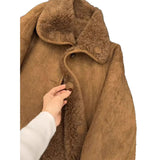 Fusin Velvet Fur Collar Lamb Fur Coat Women Winter 2026 New Small Plus Velvet Thick Coat