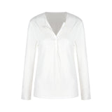 White Lanky Long-Sleeved Loose T-Shirt Women's Autumn Casual Thin Sun Hoodie Pure Color Thin Cloth