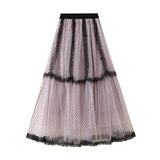 Heavy Industry Network Yarn Skirt New Wave Point A Character Temperament Elegant High-End Feeling Blue Cake Dress 8846