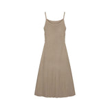 Design A Small Folded Sling Dress Female Summer Temperament To Close The Waist Thin A Word Knit Long Skirt Women's Dress