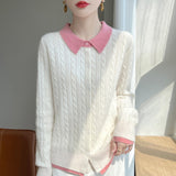 Wool Blended 2026 Autumn And Winter New Women's POLO Collar Small Mahjong Short Warm Knitted Open Shirt Over Jacket