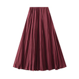 2025 Spring New Flow Of Folding A Word Half-Body Skirt Showing Lean Tight High Waist Loose Skirt 9858
