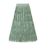 High-End Folded Tuxedo Skirts Women's Summer New Fried Street Niche Temperament With Thin Half Skirt 0666