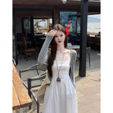 French White Sling Dress Women 2026 New Temperament High-End Summer Wearing Suit In The Long Dress