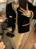 Red Small Fragrant Lamb Plush Coat Female Design Sense Niche Tops 2025 Autumn And Winter New Plush Thicken