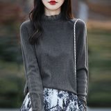 Fine-Woven Wool 2026 Autumn And Winter New Women's Short Loose Lace Lace Lace Hollow Bottom Jersey Sweater