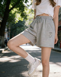 Casual Sports Shorts Female Embroidered Bear 2026 New Summer Student Loose Leisure Pants High Waist Girl Broad Leg Trousers