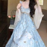 High-Level Fairy Irregular Lotus Leaves Side Beautiful Hanging Dress Beautiful Seaside Holiday Dress Women Summer
