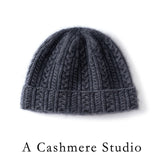 Cashmere Autumn And Winter New Twisting Flower Wool Cap Warm Ears Knitted Cold Hat