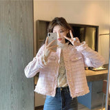 Small Scented Short Coat Woman 2025 New French Design Sense Fashion Temperament Tidly Chic Long-Sleeved Top
