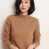 Cashmere 2026 Autumn And Winter New Lady Body Repair Semi-High-Necked Solid-Color Short-Case Knitted Sweater