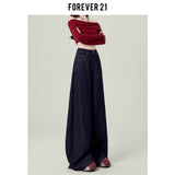 Vintage Deep Blue Broad-Legged Jeans Women's Spring And Summer Trend New High-Waisted Loose-Hanging Drag Pants