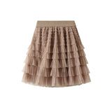 Net Yarn Half-Dress Women's Summer Spring And Autumn Dress New A-Word Cake Skirt Fashion Short Skirt 0010