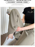 High-End Sense Suit Pants Women 2025 New High-Waisted Narrow Version Of Straight Broad Leg Pants Fall Summer Thin