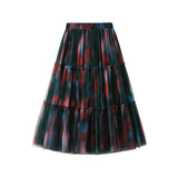 New Gradient Tendering Net Yarn Cake Dress Women's High Waist Skinny Oversized Plump Plump Skirt 1879