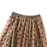 Big Swing Splicing Yarn Dress Lint Lint Half Dress Woman 2025 Spring Splicing Mesh Yarn Skirt 1828