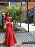 Pure Babes Inclined Shoulder-To-Shoulder Atmosphere Feel Holiday Super Fairy Big Swing Romantic Dress White Long Dress High-End Feel Skirt