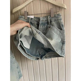 Pear-Shaped Body Cowboy Short Skirt Woman Summer Large Size Fat Mm High-Waist Elastic Cover Stomach Thin A-Word Skirt Skirt Skirt