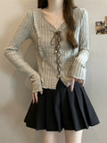 Vintage Long-Sleeved Knitted Shirt Women Autumn New High-End Feel Inside The Bottom MM Cover Thin Top