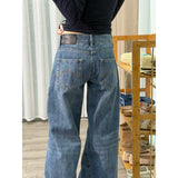 Vintage Non-Legged Micro-Lipped Leg Pants Women 2026 Large-Size Fat Mm High-Waisted Loose Thin Jeans
