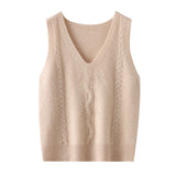 Wool Blending 2026 Autumn And Winter New Women's Clothing Jacket Short V Collar Knitted Vest Loose Stifling Sleeveless Shoulders