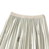 Striped Print Geometric Skirt Women Spring New Thin Tight Waist Swing 100 Folds Long 2125
