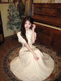 Summer Beauty Gentle Korean Temperament Simple Generous Dress Senior Sense Thin White Cloak Dress Dress Woman