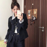 Unique And Beautiful Early Autumn Coat Women 2026 New Spring And Autumn Small Casual Collar Plating Splicing Jacket Tide