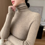 First-Line Ready-Up Seamless Wool Blending 2026 Autumn And Winter New Women's Short-Term Repair Pile Pile In The Bottom Of The Knitting Shirt