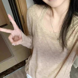 Lazy Sleeveless Sleeveless Vest Long-Sleeved T-Shirt Two Sets Of Women's Spring And Summer New Design Sunscreen Shirt