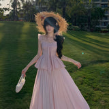 2026 Spring And Autumn Summer Beautiful Holiday Dress Fairy Beads High-Level Sense Of Thin Half Body Skirt