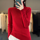 Big Explosion Wool Blending 2026 Autumn And Winter Women's Heap Of Simple Short-Case Knitted Bottom Sweater