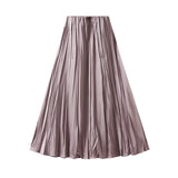 2025 Spring New Flow Of Folding A Word Half-Body Skirt Showing Lean Tight High Waist Loose Skirt 9858